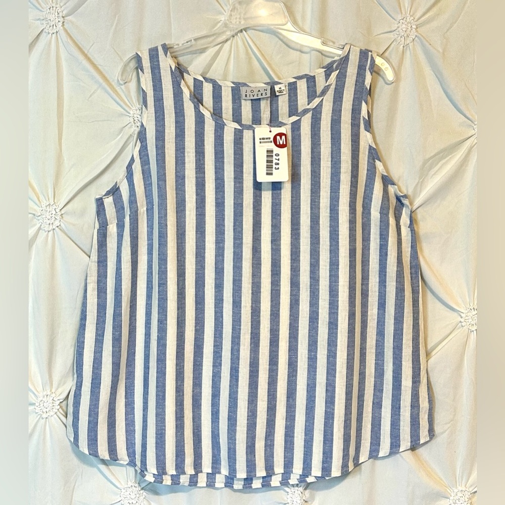 NWT Joan Rivers Linen Sleeveless Top- Medium